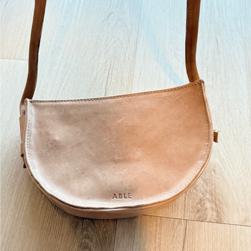 Able Tan Minimalist Crossbody Bag